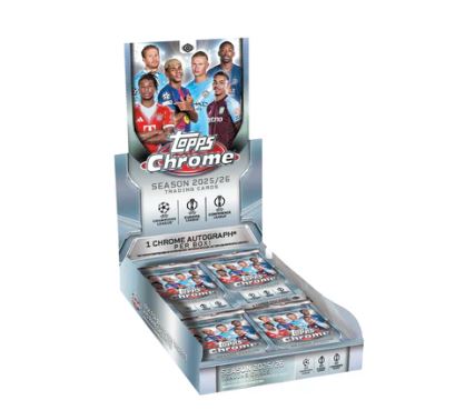 (SPOTJE) 6x Topps Chrome Hobby Box 2025 2026