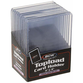 BCW 3X4 Thick 197pt. Toploader 10-pack